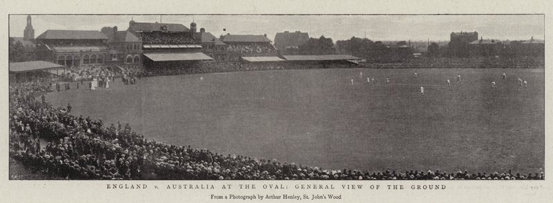 England v Australien vid ovalen, allmän utsikt över marken av English Photographer