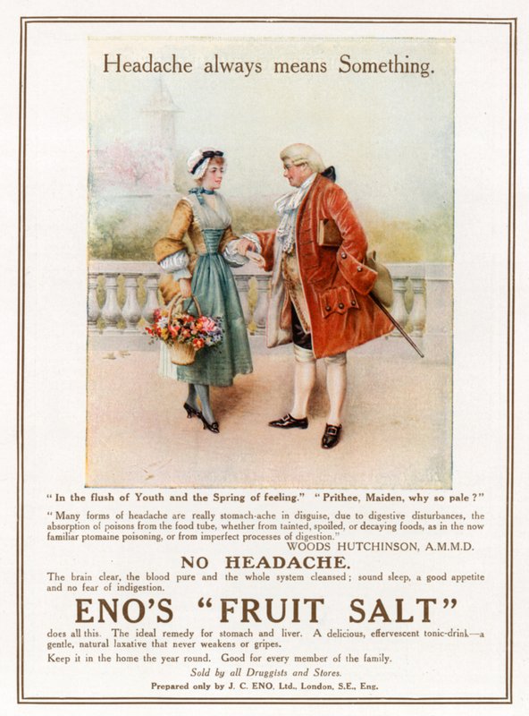 Enos fruktsalt. Annons av English Photographer