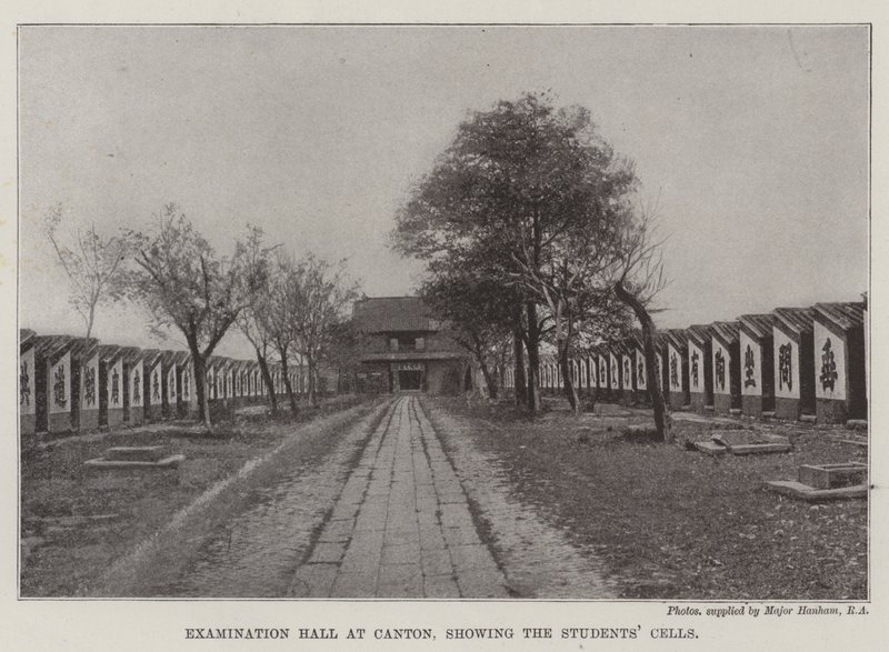 Examination Hall i Canton, visar studentcellerna av English Photographer