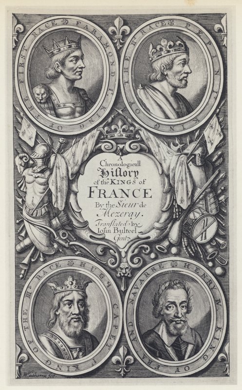 F Eudes de Mezeray, A Chronologicall History of the Kings of France, Tr J Bulteel, T N for T Basset, etc 1683 (svartvitt foto) av English Photographer