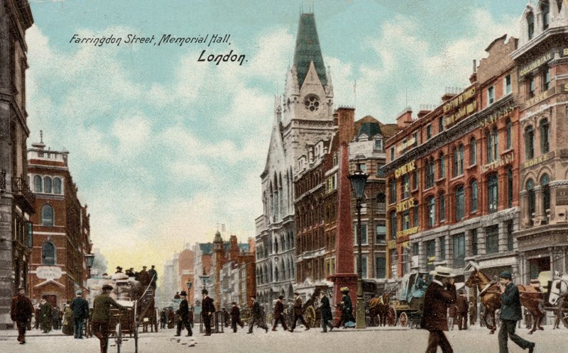 Farringdon Street, Memorial Hall, London (foto) av English Photographer