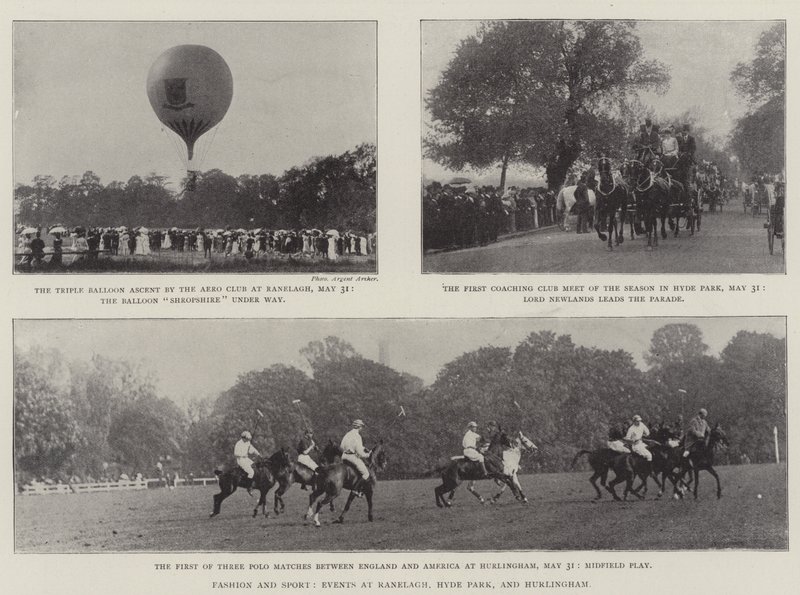 Mode och sport, evenemang i Ranelagh, Hyde Park och Hurlingham av English Photographer