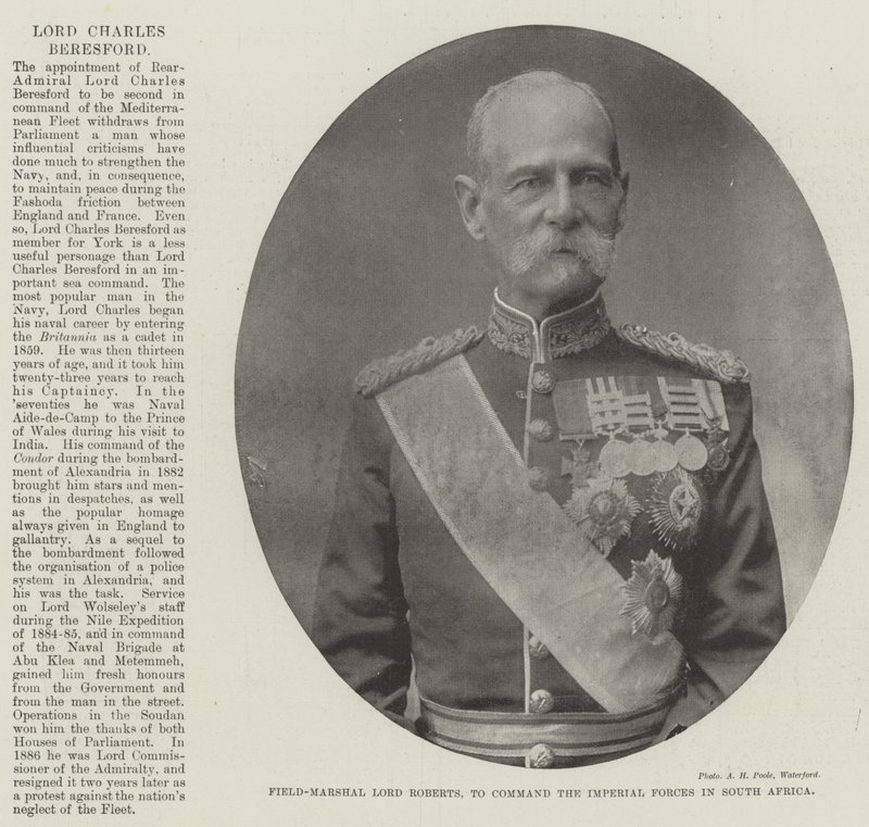 Fältmarskalk Lord Roberts, för att befalla de kejserliga styrkorna i Sydafrika av English Photographer