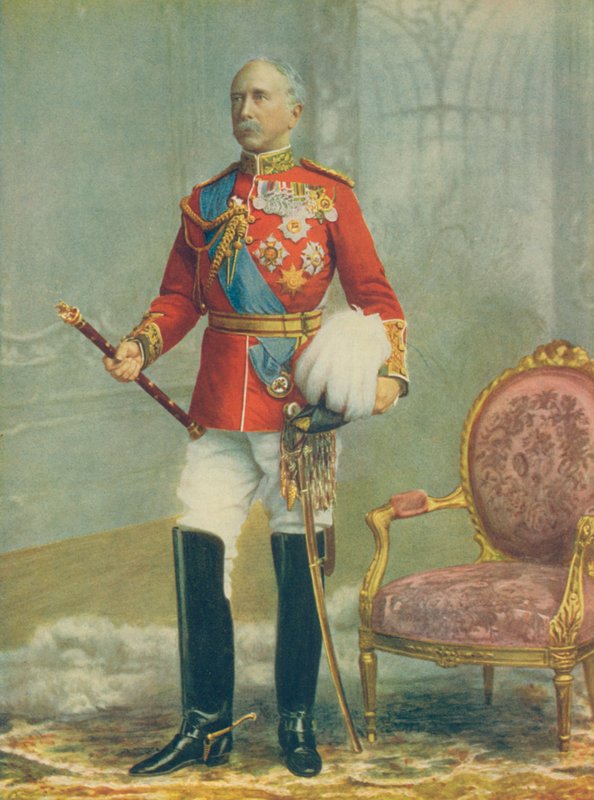 Fältmarskalk Viscount Wolseley, överbefälhavare för armén. I en fältmarskalk i full klädsel av English Photographer
