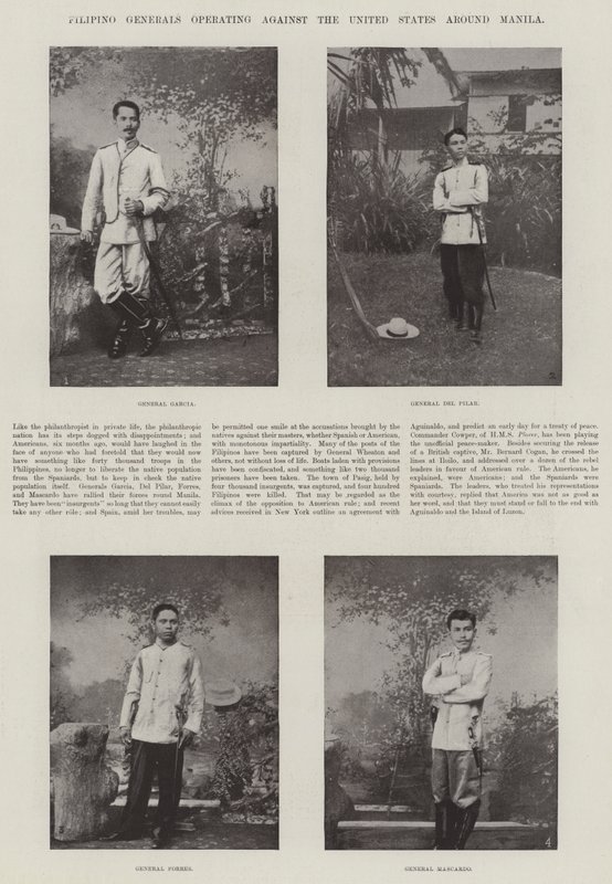 Filippinska generaler som opererar mot USA runt Manila av English Photographer