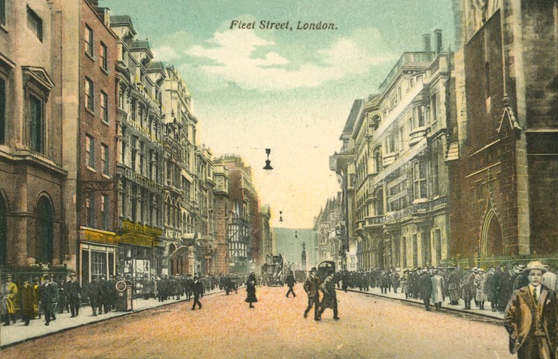 Fleet Street, London (foto i färg) av English Photographer