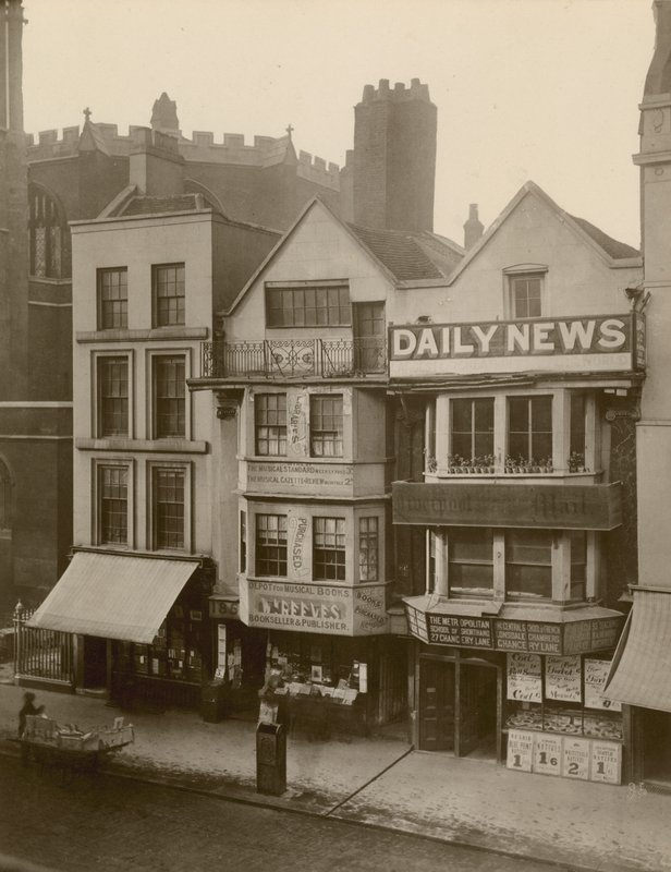 Fleet Street, London; norra sidan med Fleet Street 184-186 av English Photographer