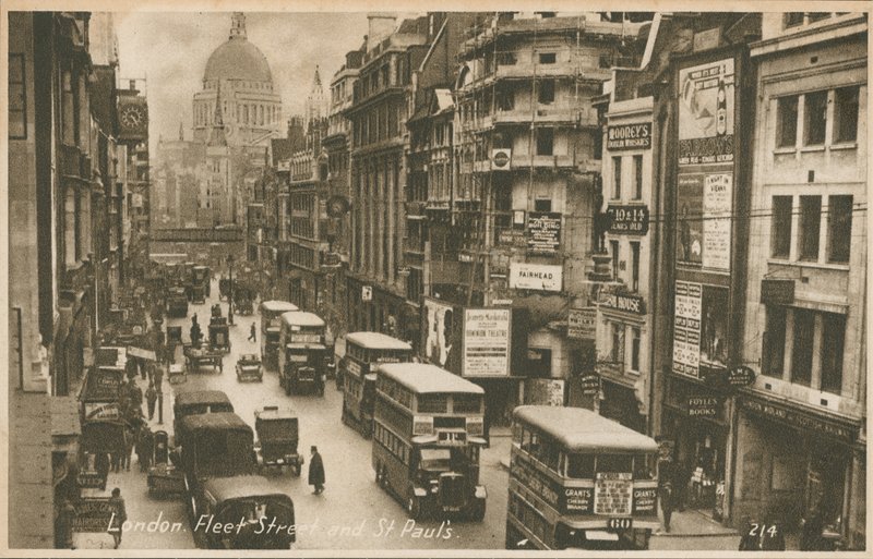 Fleet Street och St Pauls Cathedral, London av English Photographer