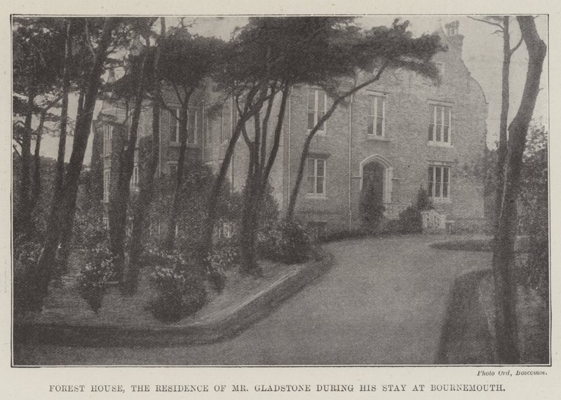 Forest House, herr Gladstones bostad under hans vistelse i Bournemouth av English Photographer