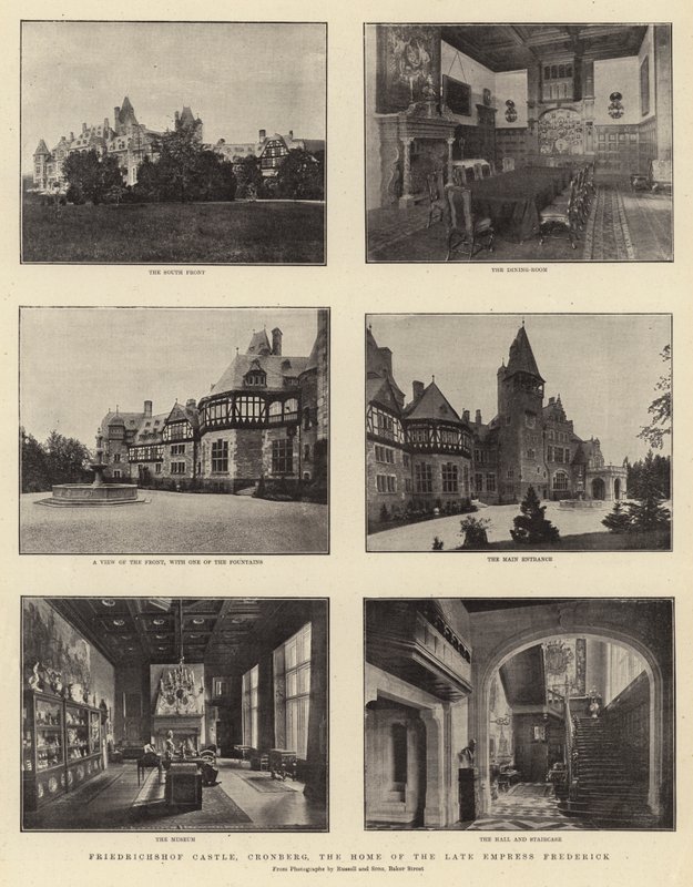 Friedrichshof slott, Cronberg, hem för den sena kejsarinnan Frederick av English Photographer