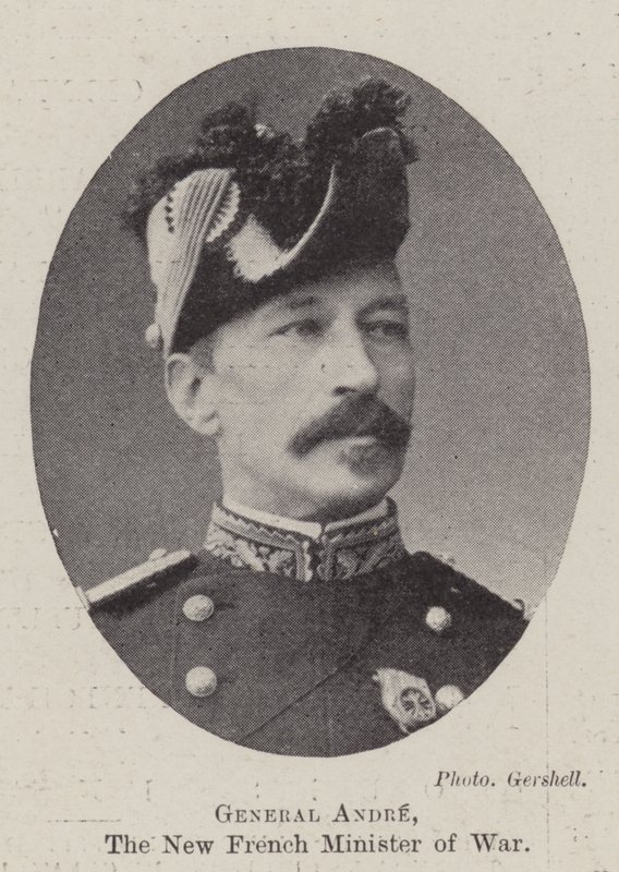 General Andre, den nye franske krigsministern av English Photographer