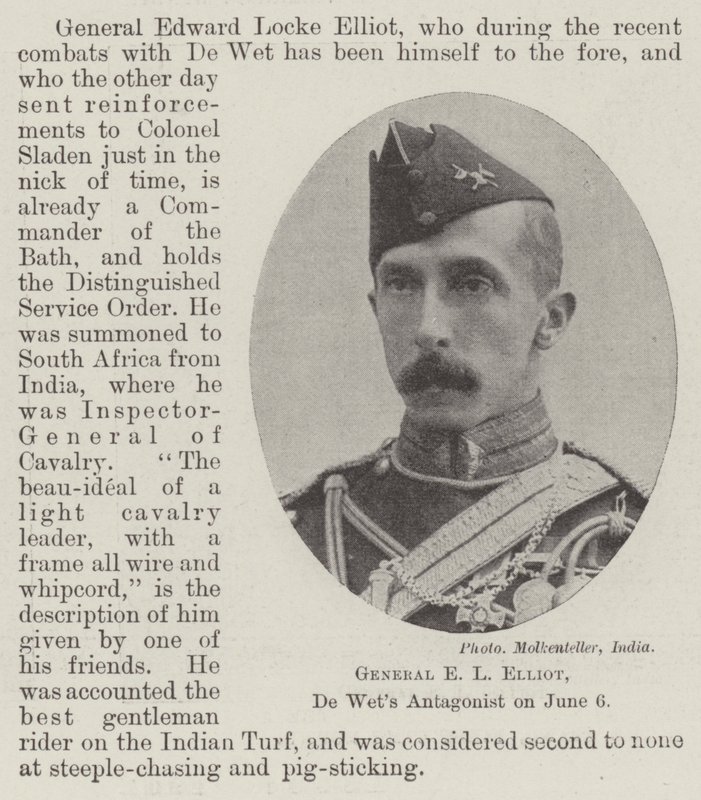 General E L Elliot, De Wets-antagonist den 6 juni av English Photographer