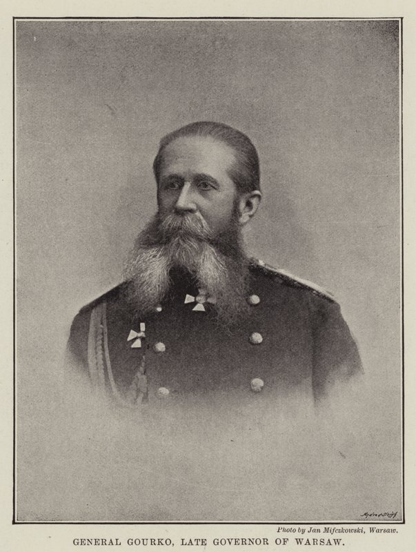 General Gourko, framliden guvernör i Warszawa av English Photographer