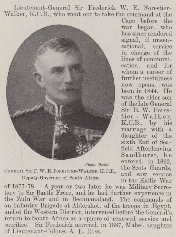 General Sir F W E Forestier-Walker, KCB, viceguvernör i Sydafrika av English Photographer