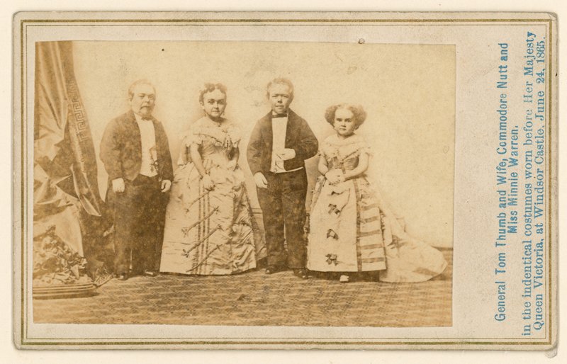 General Tom Thumb och hans fru, Commadore Nutt och Miss Minnie Warren av English Photographer