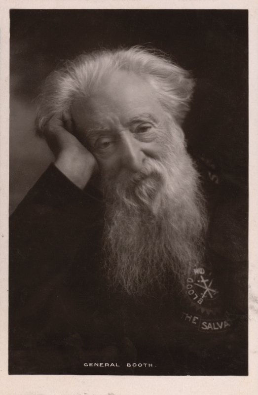 General William Booth, grundare av Frälsningsarmén (s/v-foto) av English Photographer
