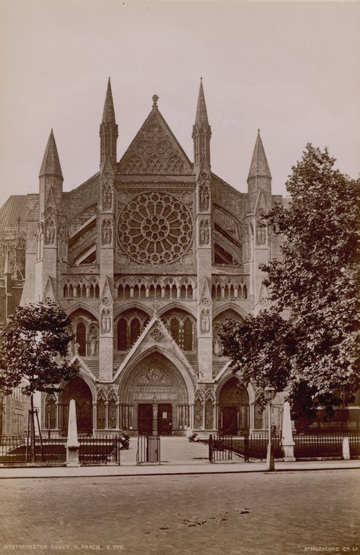 Allmän vy av den norra verandan i Westminster Abbey av English Photographer