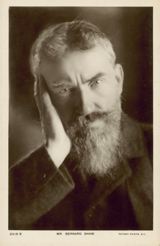 George Bernard Shaw, irländsk dramatiker (s/v-foto) av English Photographer