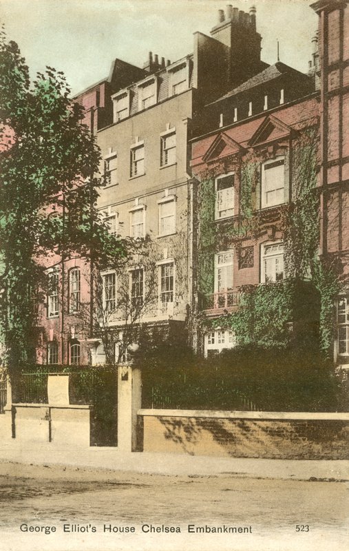 George Elliots hus, Cheyne Walk, Chelsea Embankment, London (färgfoto) av English Photographer