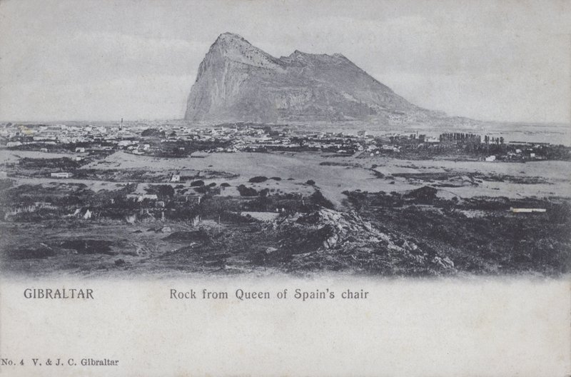 Gibraltar, Rock från Queen of Spains stol (s/v foto) av English Photographer