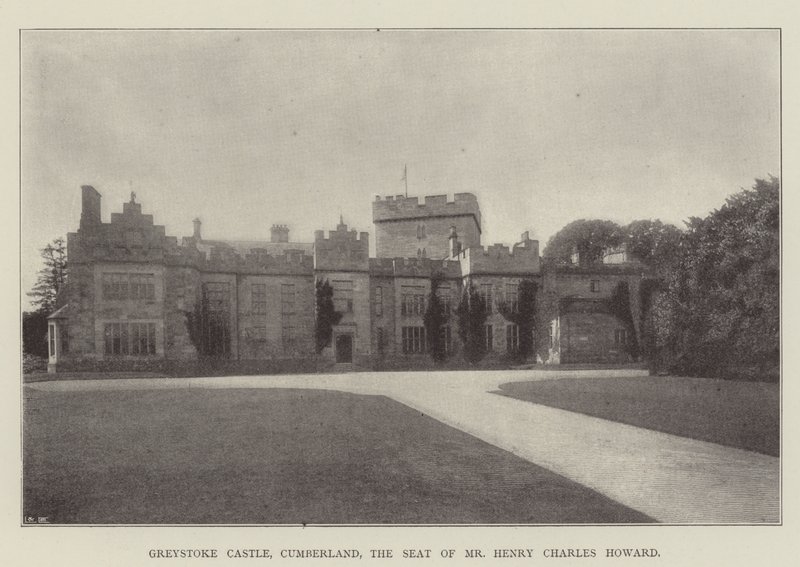 Greystoke Castle, Cumberland, säte för Mr Henry Charles Howard av English Photographer
