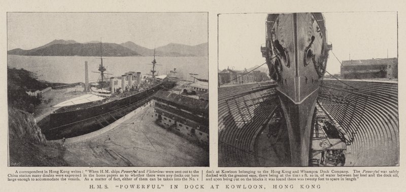 HMS Kraftfull i Dock i Kowloon, Hong Kong av English Photographer