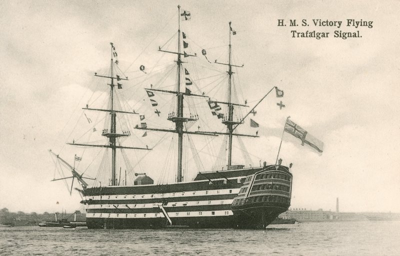 HMS Victory, flygande Trafalgar-signal av English Photographer