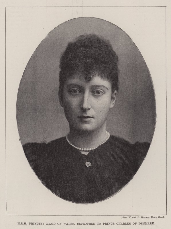 HKH Prinsessan Maud av Wales, trolovad med prins Charles av Danmark av English Photographer