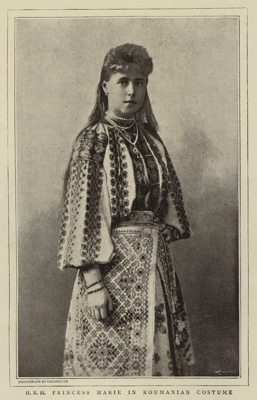 H R H Prinsessan Marie i rumänsk kostym av English Photographer