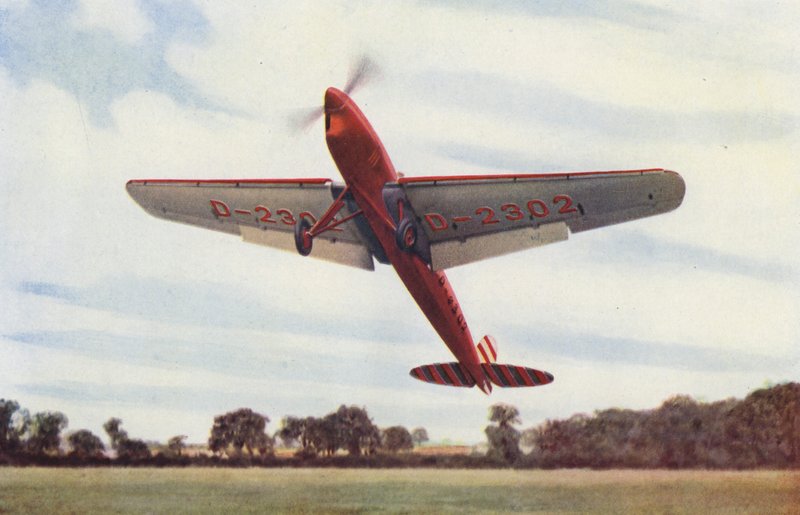 Heinkel flygplan med slitsar och klaffar (färgfoto) av English Photographer
