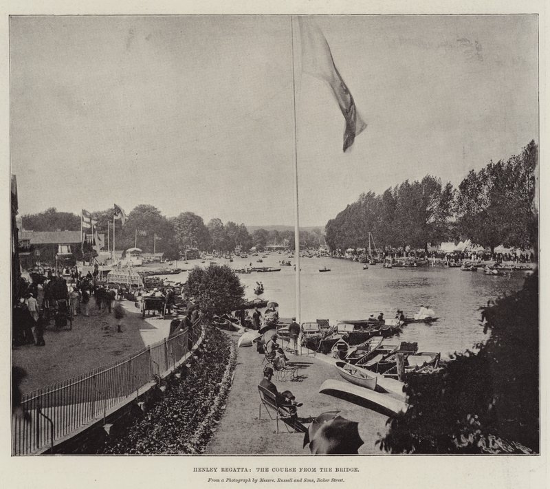 Henley Regatta, banan från bron av English Photographer