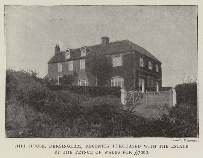 Hill House, Dersingham, köptes nyligen tillsammans med Estate av Prince of Wales för £7000 av English Photographer