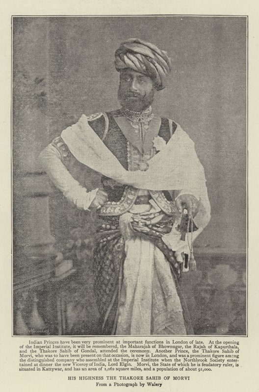 Hans höghet Thakore Sahib av Morvi av English Photographer