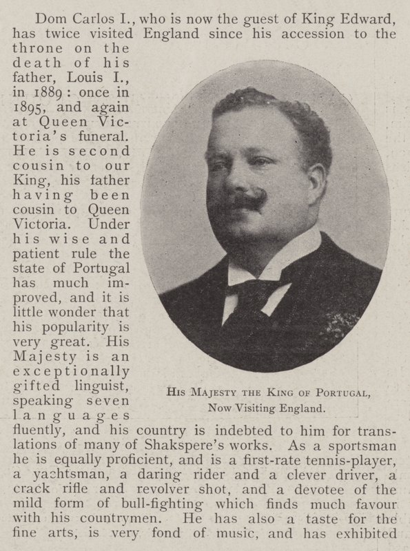 Hans Majestät Kungen av Portugal, besöker nu England av English Photographer
