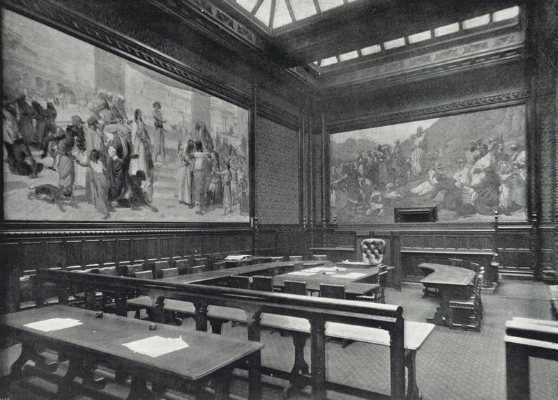 Houses of Parliament, Moses Room, House of Lords (s/v foto) av English Photographer