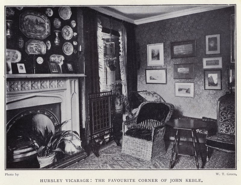 Hursley Vicarage, John Kebles favorithörn (s/v foto) av English Photographer
