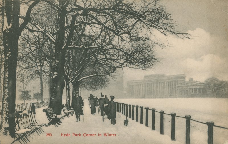 Hyde Park Corner i vinter, London av English Photographer