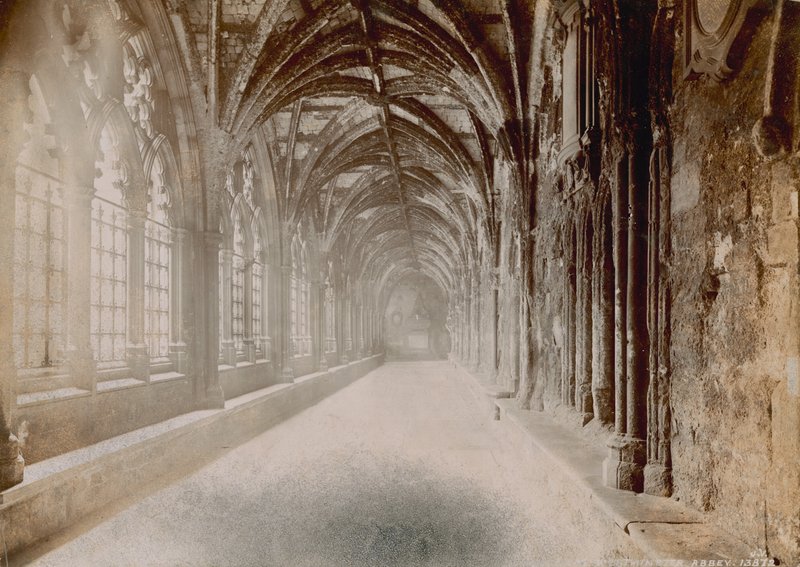 Interiör av klostret i Westminster Abbey av English Photographer