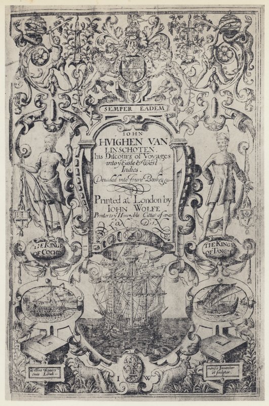 J Linschoten, Discourse of Voyages, J Wolfe 1598 (s/v foto) av English Photographer