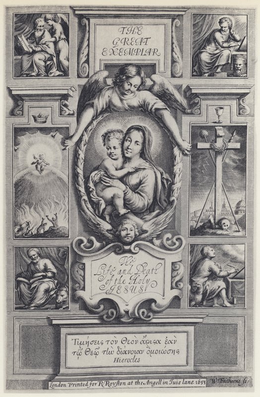 Jeremy Taylor, The Great Exemplar, J Flesher för R Royston 1653 (s/v foto) av English Photographer