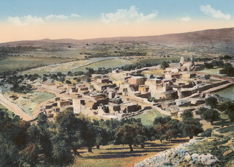 Jerusalem: Betania, allmän vy (färgfoto) av English Photographer