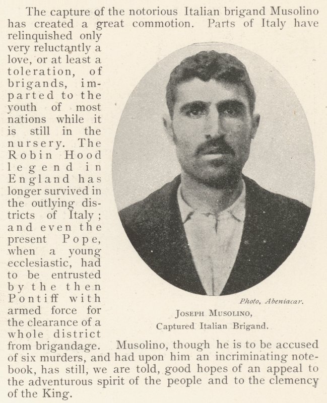 Joseph Musolino, tillfångatagen italiensk brigand av English Photographer