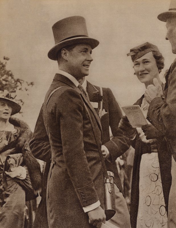 Kung Edward VIII och Mrs Simpson i Ascot av English Photographer
