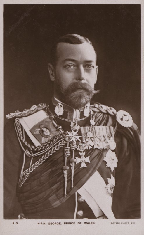 Kung George V, Prins av Wales (s/v-foto) av English Photographer
