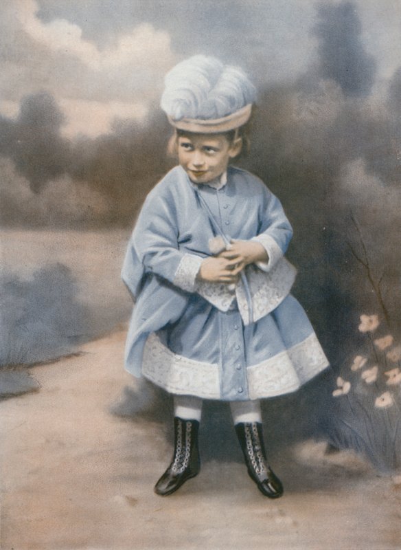 Kung George V som litet barn, Sandringham, Norfolk, 1868 av English Photographer