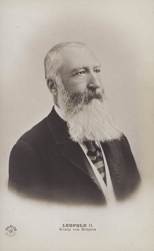 Kung Leopold II av Belgien (s/w-foto) av English Photographer