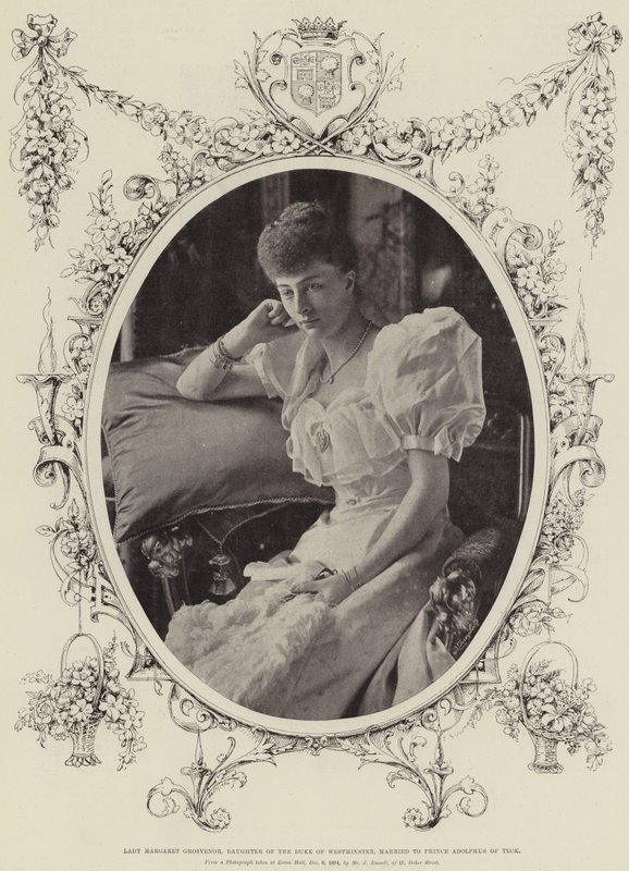 Lady Margaret Grosvenor, dotter till hertigen av Westminster, gift med prins Adolphus av Teck av English Photographer