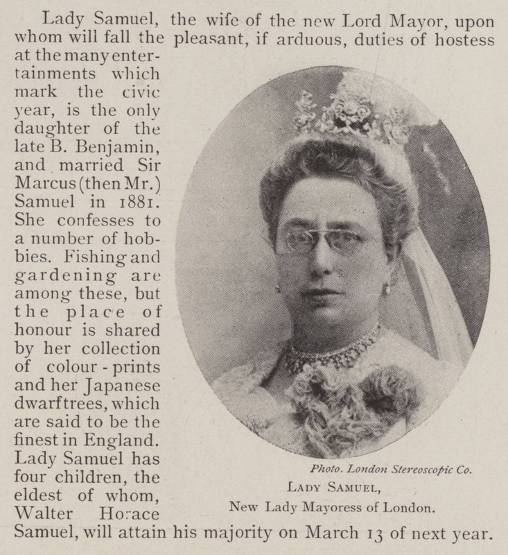 Lady Samuel, New Lady borgmästarinna i London av English Photographer