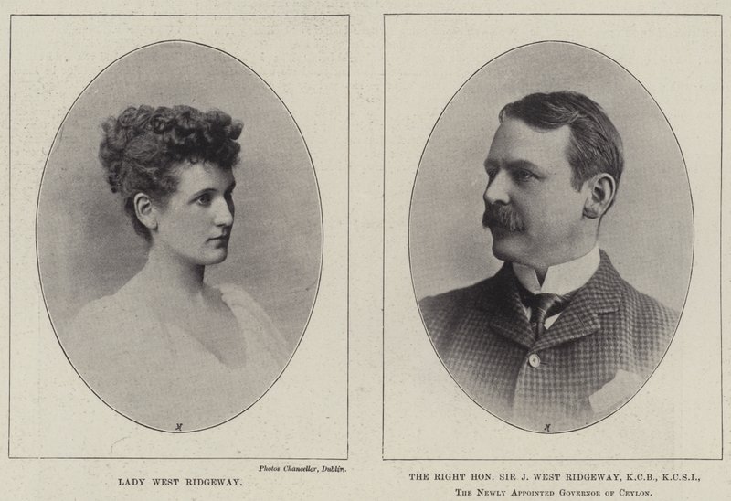 Lady West Ridgeway och den höge ärade Sir Joseph West Ridgeway av English Photographer