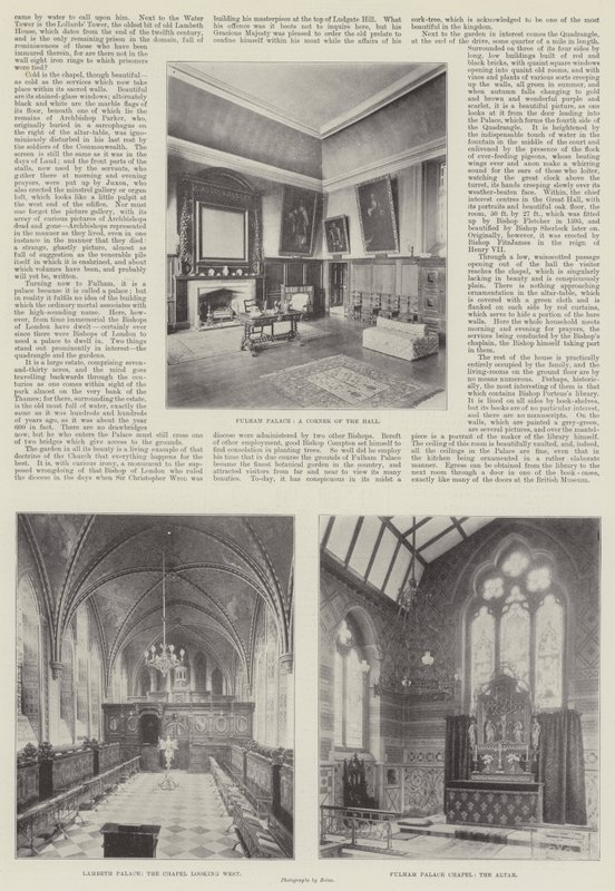 Lambeth och Fulham Palaces av English Photographer